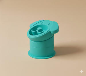 Set mangkuk makan lambat hewan peliharaan silikon ramah lingkungan, Set makanan anjing antiselip kuat dalam ruangan/luar ruangan - Product Image 1