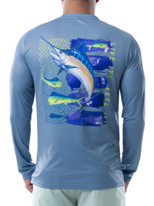 Maillot de pêche par sublimation personnalisé à manches longues pour hommes, avec protection anti UV, chemises de pêche à séchage rapide pour tournoi, vente en gros - Product Image 3