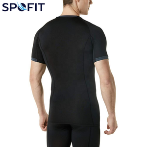 Conjuntos Deportivos de Compresión para Hombre, Camiseta Deportiva con Logotipo Personalizado, Mangas Cortas Ajustadas, Ropa Elástica para MMA - Product Image 2