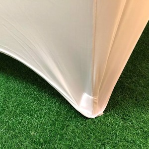 Cubierta de mesa elástica hecha a mano al por mayor de alta calidad 48/60/72 pulgadas forma personalizada Color sólido móvil impermeable mesa a prueba de aceite - Product Image 4