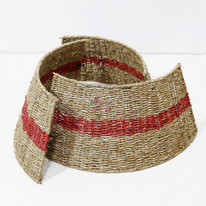 Falda de árbol de Navidad de mimbre y ratán ecológica hecha a mano de Artex Dong Thap para árboles de vacaciones y decoración del hogar - Product Image 1