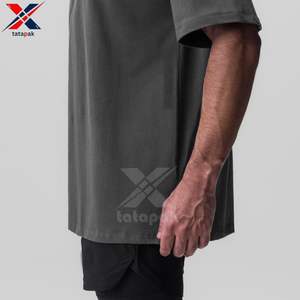 เสื้อยืดผ้าฝ้าย100% สำหรับผู้ชายผ้าถักแบบระบายอากาศขนาด220กรัมพิมพ์ลายออกแบบได้ตามต้องการขายส่งสำหรับสวมใส่ในชีวิตประจำวันจำนวนมาก - Product Image 4