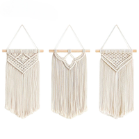 Feuille de macramé faite à la main de luxe tricoté tissé écologique couleur personnalisée tenture murale Boho grand Arts tapisserie salon décor à la maison