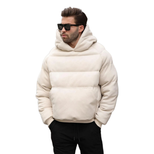 winter glossy puffer jacket custom logo waterproof shiny bubble Men's jacket with your logo - Product Image 2