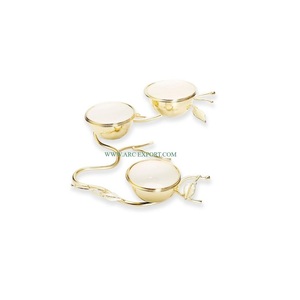 เครื่องใช้ในบ้านชามอาหารโลหะขัดเงาทองดีไซน์เนอร์ชามตกแต่งห้องครัวมาใหม่ - Product Image 1