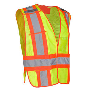 Veste de sécurité sans manches en polyester haute visibilité avec bande réfléchissante certifiée CE, séchage rapide pour les travailleurs de la construction et les travailleurs en extérieur - Product Image 6