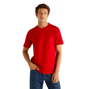 100% Puro Algodão Em Branco V-Neck Homens T Shirts Impressão de Alta Qualidade Totalmente Personalizado T-Shirt V Neck T Shirts Impressão Personalizada