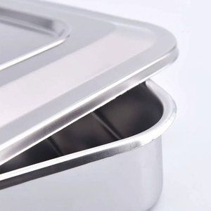 Bassin d'émèse en forme de rein réutilisable en acier inoxydable plat de source d'alimentation manuel pour les pansements souillés et les déchets médicaux - Product Image 2