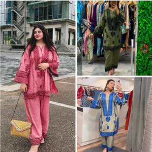 Nuevo diseñador indio elegante Top-Colección Palazzo Tela de algodón de mermelada pesada con bordado pesado Lentejuelas Work & Fancy Latkan - Product Image 5