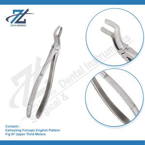 Fórceps para Extraer Molares Superiores, Figura 67, Manual, Acero Inoxidable, Reutilizable, Instrumentos Quirúrgicos Dentales - Product Image 3