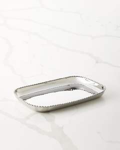 Elegante bandeja de metal para servir cócteles, postres, aperitivos para invitados durante reuniones informales, eventos formales - Product Image 3