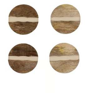 Dessous de verre en bois Design Premium de 4 pièces - Product Image 2