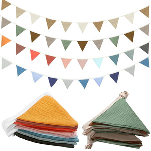 Guirnaldas Triangulares de Tela de Algodón para Decoración de Cuartos Infantiles y Guarderías - Product Image 1