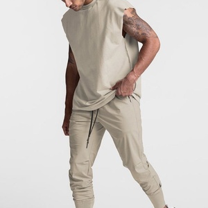 Custom Logo Design Printed High Quality 280 GSM Cotton Sun Faded Acid Wash Boxy <b>Cropped</b> Sleeveless T-Shirts Oversized for Work - Product Image 4