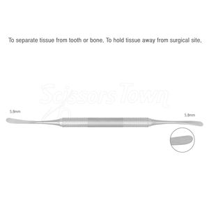 Élévateur périostal dentaire en acier inoxydable à double extrémité pour le lifting des tissus mous et la rétraction chirurgicale - Product Image 4