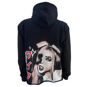 Sweat-shirt à capuche pour homme avec impression DTG personnalisée, coupe et couture, streetwear décontracté, ourlet brut, sweat-shirt à capuche graphique - Product Image 2