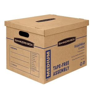 Bankers Box 8-<b>Pack</b> Medium Classic <b>Moving</b> <b>Boxes</b> With Reinforced Handles - Product Image 1