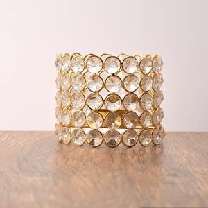 <b>Set</b> of 2 Crystal Votive Tea Light Holders Unique Design Ideal for Wedding Birthday <b>Gifts</b> Elegant Tableware Crystal Bead Holder - Product Image 6