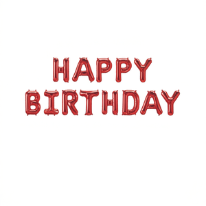 Globos Rojos de Cumpleaños de 45cm, Paquete de 12 Unidades, Decoraciones para Fiestas - Product Image 1