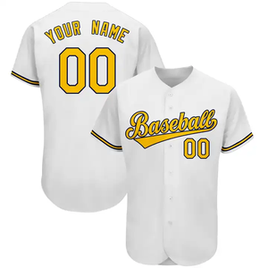 Maillot de Baseball Dégradé Respirant Unisexe Tops Tendance Sportswear-Vente en Gros de Maillots de Baseball de Couleur Unie pour Adultes - Product Image 4