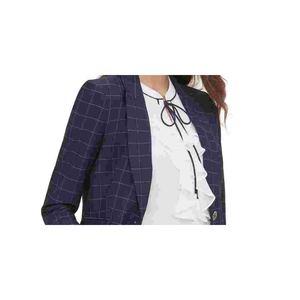 Blazer Monopetto da Donna Tommy Hilfiger Taglia 4 Blu con Stampa Tartan, dal Design Elegante - Product Image 2