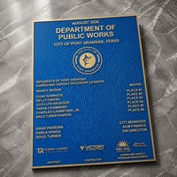 Plaque Murale Métallique Personnalisée pour Institutions, en Aluminium Massif, Finition Texture Cuir Bleu, Lettrage Doré en Relief