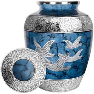 Urnas funerarias de calidad para cenizas, urna de cremación de Metal para cenizas humanos, de calidad de exportación india, disponible a precio asequible - Product Image 1