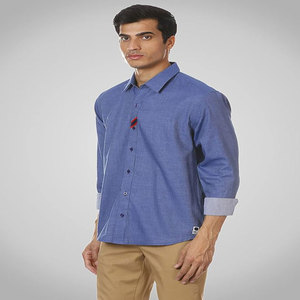 Camisas de vestir de oficina formales para hombre de algodón transpirable personalizadas al por mayor antiarrugas de manga larga con cuello alto para adolescentes - Product Image 3