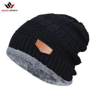 Beanies-gorros de punto para hombre y mujer, Gorro grueso y cálido de piel sin mangas, para invierno - Product Image 6