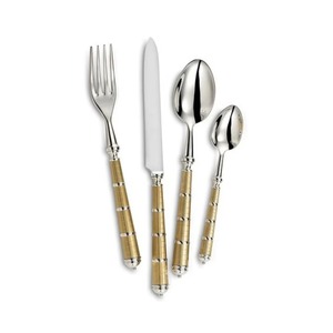 Couverts à poignée design martelé idéal pour la vaisselle à manger élégante utilisation de fête de cadeaux couleur argent plaqué fini ensemble de 5 - Product Image 3