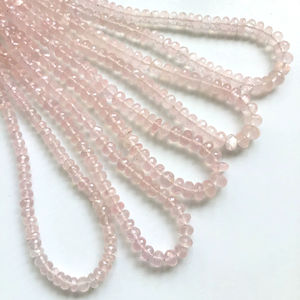 110กะรัตลูกปัดโรสควอตซ์เจียระไน1เส้นธรรมชาติสำหรับทำเครื่องประดับอัญมณี - Product Image 1