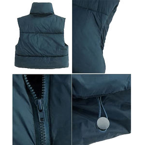 เสื้อแจ็คเก็ตพัฟเฟอร์ทรงครอปสำหรับผู้หญิง ผ้าหนา อุ่น กันหนาว เหมาะสำหรับฤดูใบไม้ร่วงและฤดูหนาว  แบบฟุตบอล - Product Image 6