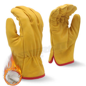 Gants de travail en cuir de vachette pleine fleur extensibles pour hommes, idéaux pour la conduite et l'escalade, prix de gros - Product Image 1
