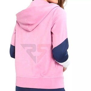 Alta calidad Personalización personalizada Manga larga Media mujer Cremallera Sudadera con capucha Casual Sudadera con capucha suelta - Product Image 2