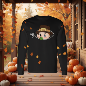 Camiseta de manga larga promocional con estampado de sombrero puritano de Acción de Gracias para bebés y mujeres embarazadas - Product Image 3