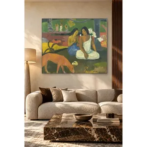 Fida Gauguin Arearea (Chien rouge, femmes tahitiennes) Impression sur toile - Product Image 2