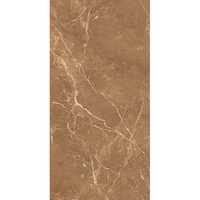 Dernière collection de carreaux de sol en porcelaine vitrifiée polie, motif brun pur, série sculptée, 600x1200mm, épaisseur 10mm