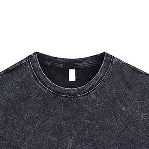เสื้อยืดโอเวอร์ไซส์ผ้าฝ้ายพิมพ์ลายแอซิดสไตล์วินเทจสำหรับผู้ชาย - Product Image 4