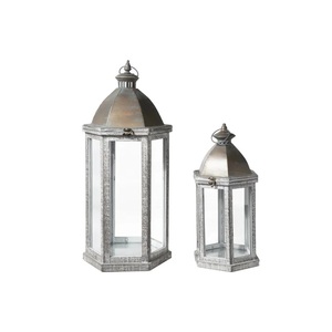 Linterna de madera Juego de alta calidad de dos portavelas de lujo de diseñador hecho a mano Linterna de madera de diseñador de mesa con estilo clásico - Product Image 6