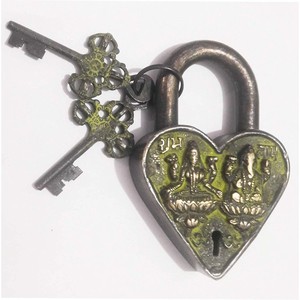 Cadenas en forme de coeur entièrement fonctionnel avec 2 clés serrure de gymnastique serrures à combinaison pour portes boîte à outils bagages école bureau à domicile voyage - Product Image 1