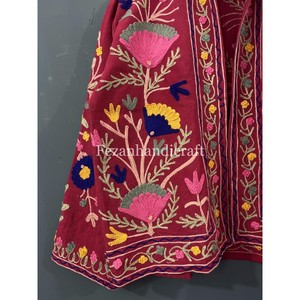 Suzani de algodón étnico único para mujer bordado a mano estilo bohemio acolchado de punto Otoño Invierno Chaqueta corta diseño bohemio - Product Image 3