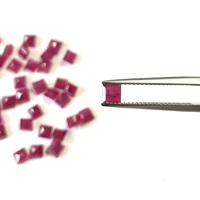 Opale naturelle chauffée facettée IGI certifiée Vivaaz Gems 3mm-4mm, taille carrée, jeu de couleurs rouge-rose, pierre du Mozambique, vente en gros de bijoux