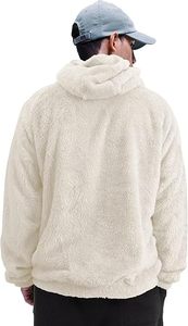Sudaderas con capucha informales de invierno para hombre, Color sólido, 100% algodón, forro polar, ajuste Regular, secado rápido y transpirable, alta calidad - Product Image 5