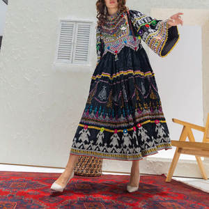 2023 última llegada vestido Kuchi afgano para ropa de boda precio barato cómodo suave mujeres vestido afgano - Product Image 3