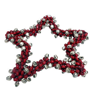 Décoration de noël nouveauté maison décorative suspendus étoile fer/perles tenture murale étoile pour la main en vrac - Product Image 2