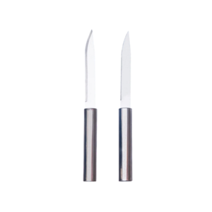 Pelador de Frutas y Verduras de Acero Inoxidable con Mango Cilíndrico, Cuchillo Pelador de Metal Resistente, Utensilio de Cocina - Product Image 2