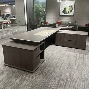 Modern Luxury L Shaped Executive Office <b>Desk</b> Modular Extendable Boss Table <b>Large</b> Wooden Computer <b>Desk</b> Workstation - Product Image 4