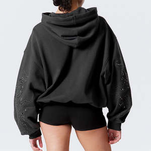 Sweat à capuche avec broderie personnalisée de haute qualité Sweat à capuche surdimensionné - Product Image 3