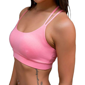 Soutien-gorge de sport sexy pour femmes XS-XL avec coussinets amovibles, motif imprimé, push-up et doublure en spandex, respirant, haut de sport - Product Image 1