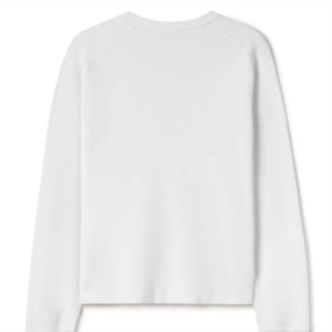 Unisex White Cotton Blended <b>Fleece</b> Sweatshirt Custom Oversized Pullover Crewneck Plain Streetwear Casual Warm Winter Jumper - Product Image 6